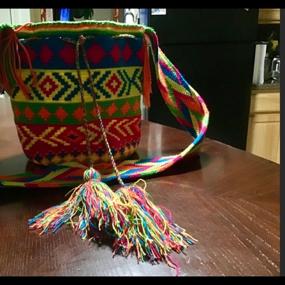 Authentic Wayuu mochila, Bag🧶🧶🧶🪡🪡🪡🧵🧵🧵🧵🪡 - Picture 6 of 9